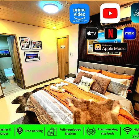 Keyless Entry Executive 2Br With King Bed, Jacuzzi Pool, Live Tv & Hbo Max, Fast Wifi, Free Parking Near Moa Apartment